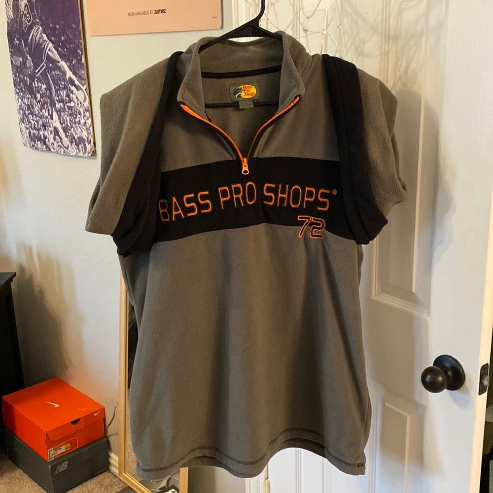VINTAGE BASS PRO SHOPS 72’ (84’-98’ TAG) 3/4 ZIP PULLOVER - Picture 1 of 5